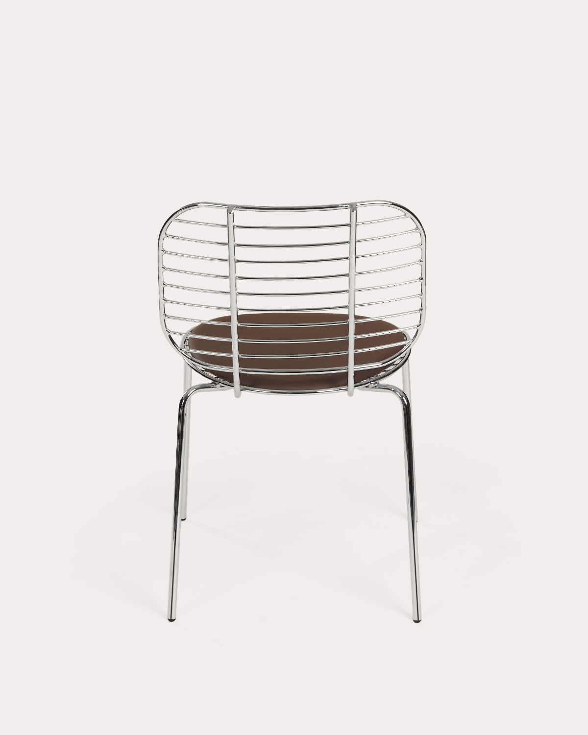 Lot de 4 chaises de salle à manger en métal et tissu Dratath, image de la gelerie 3