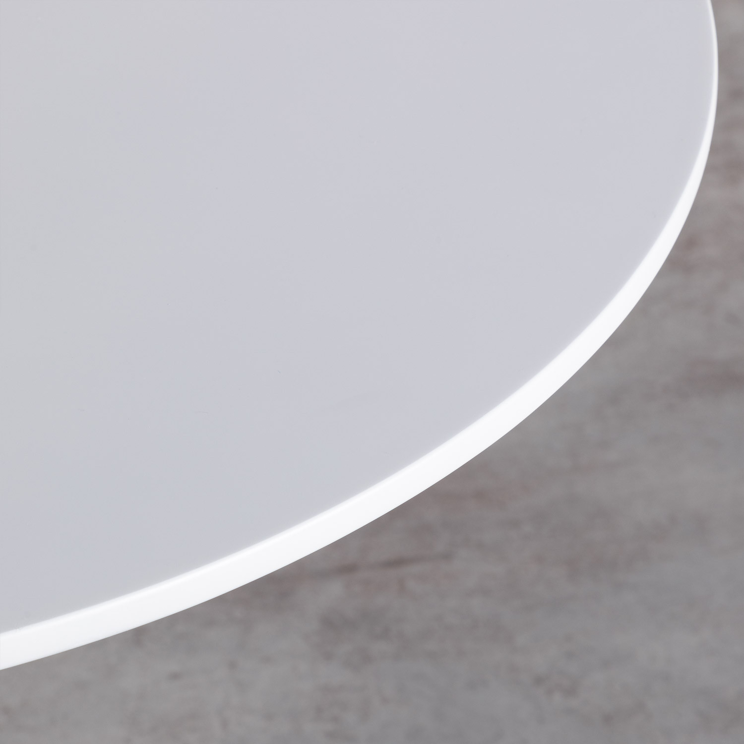 Table basse ronde 80 cm en MDF effet laqué vert olive