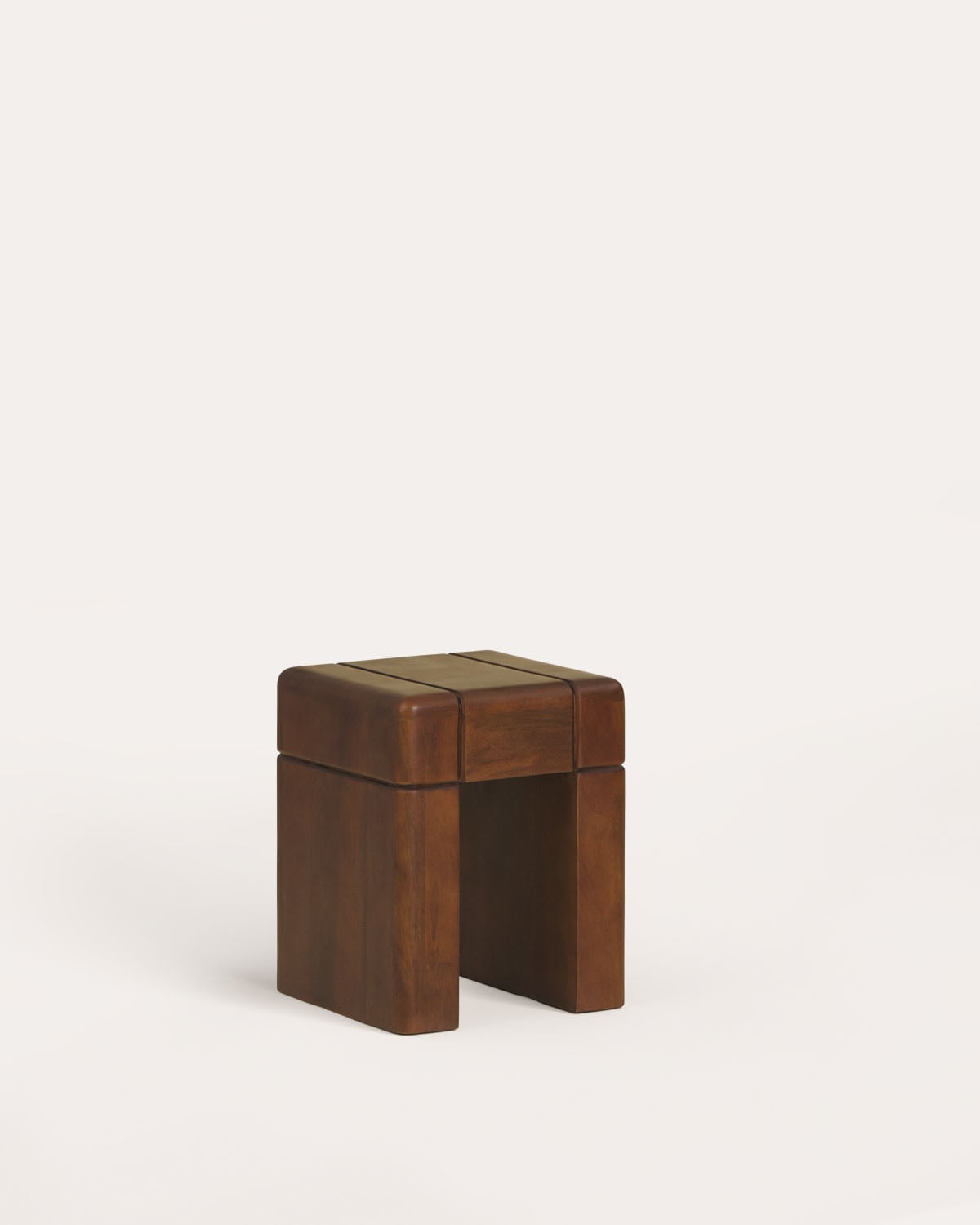 Mesa auxiliar cuadrada 40x40 cm de madera de mango Thalia