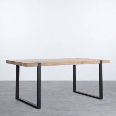 Tavolo da Pranzo Rettangolare in MDF e Metallo (180x90 cm) Etret