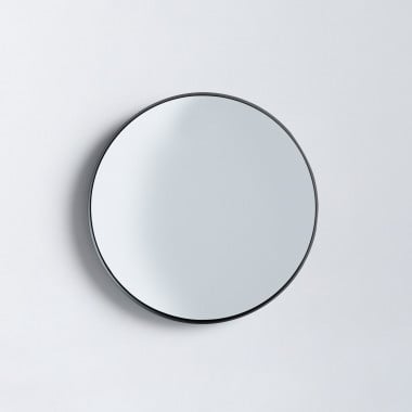 Specchio da Parete Rotondo in Legno (Ø50 cm) Aneu