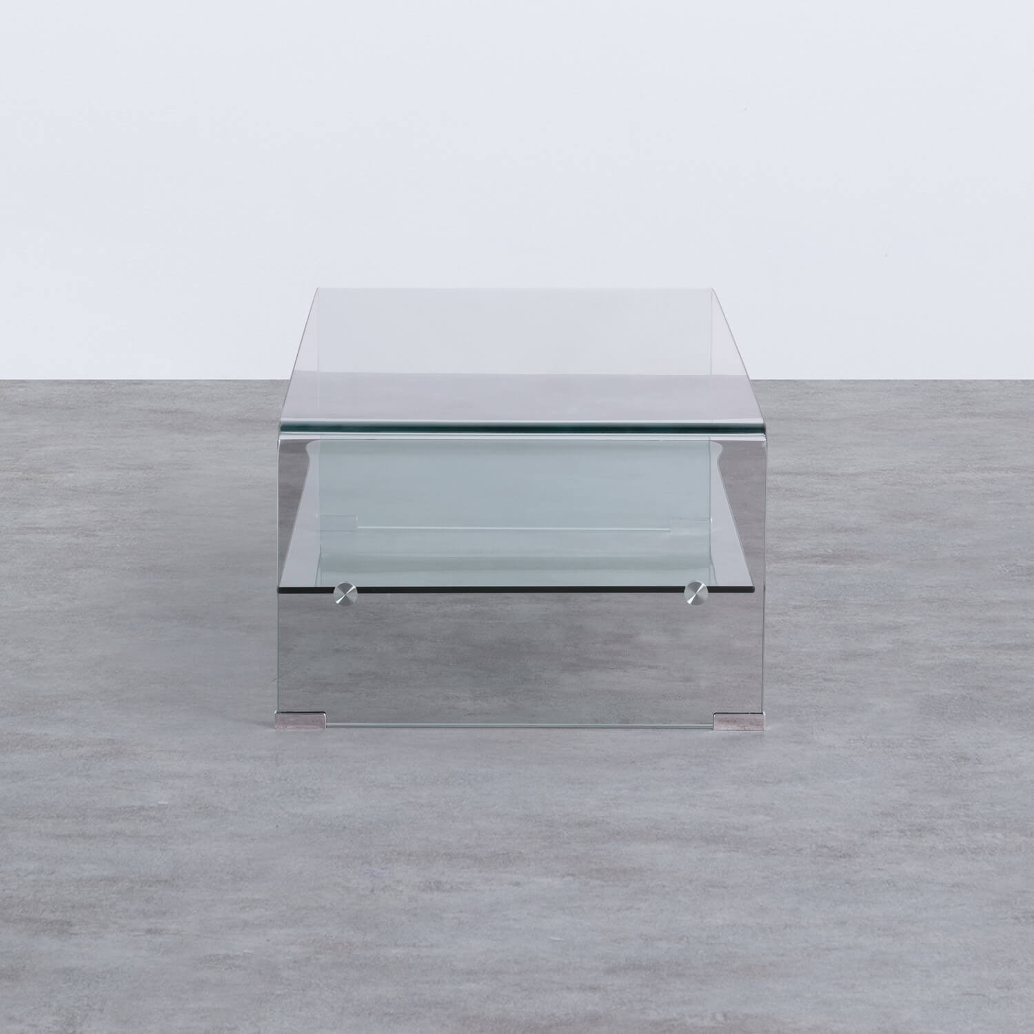 Tavolino da Caffé Rettangolare in Cristallo (110x55 cm) Alessa, immagine della galleria 2