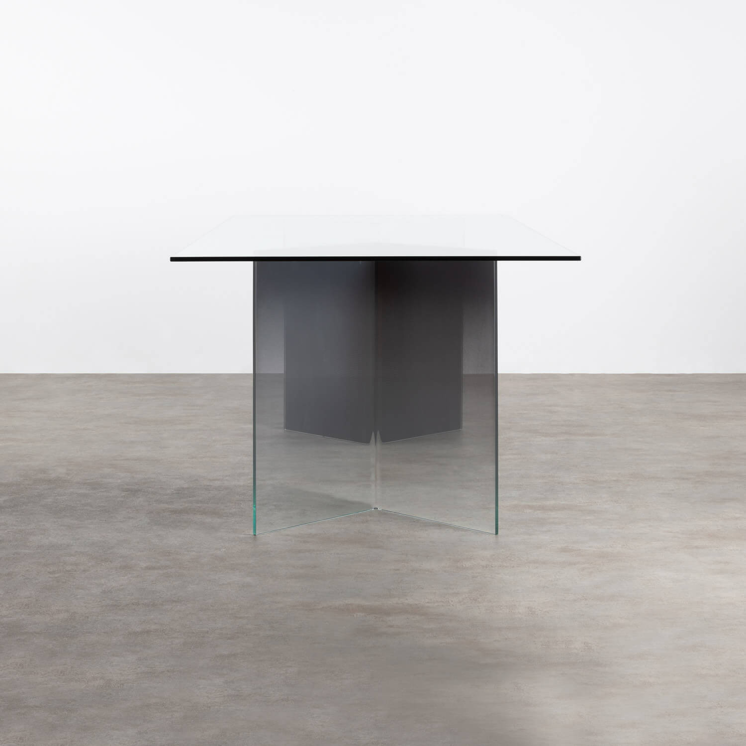 Tavolo da Pranzo Rettangolare in Cristallo Temperato (210x100 cm) Audra, immagine della galleria 2