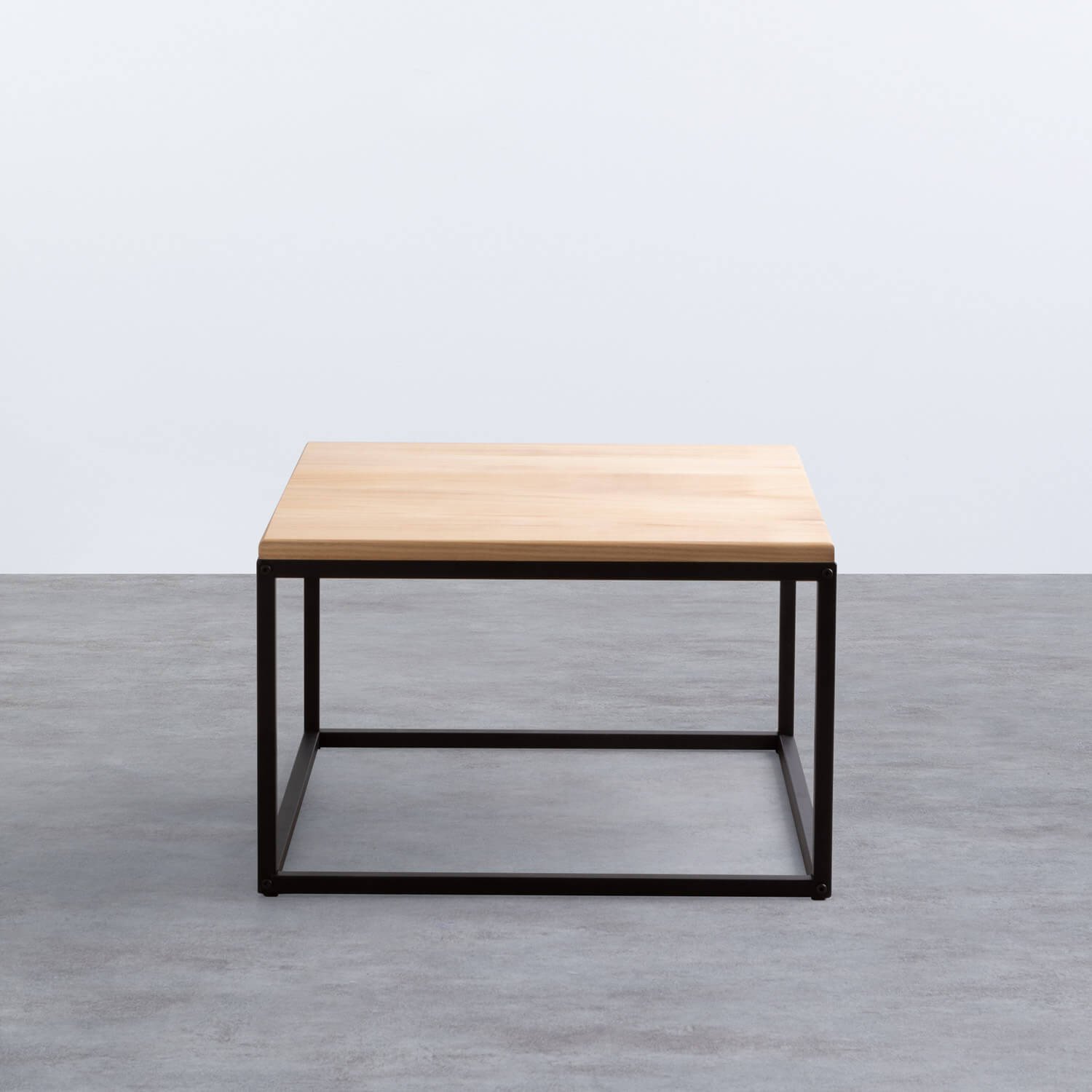 Tavolino da Caffé Quadrato in Legno e Metallo (60x60 cm) Ferro, immagine della galleria 2