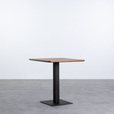 Tavolo da Pranzo Quadrato in MDF e Metallo (70x70 cm) Bar Square