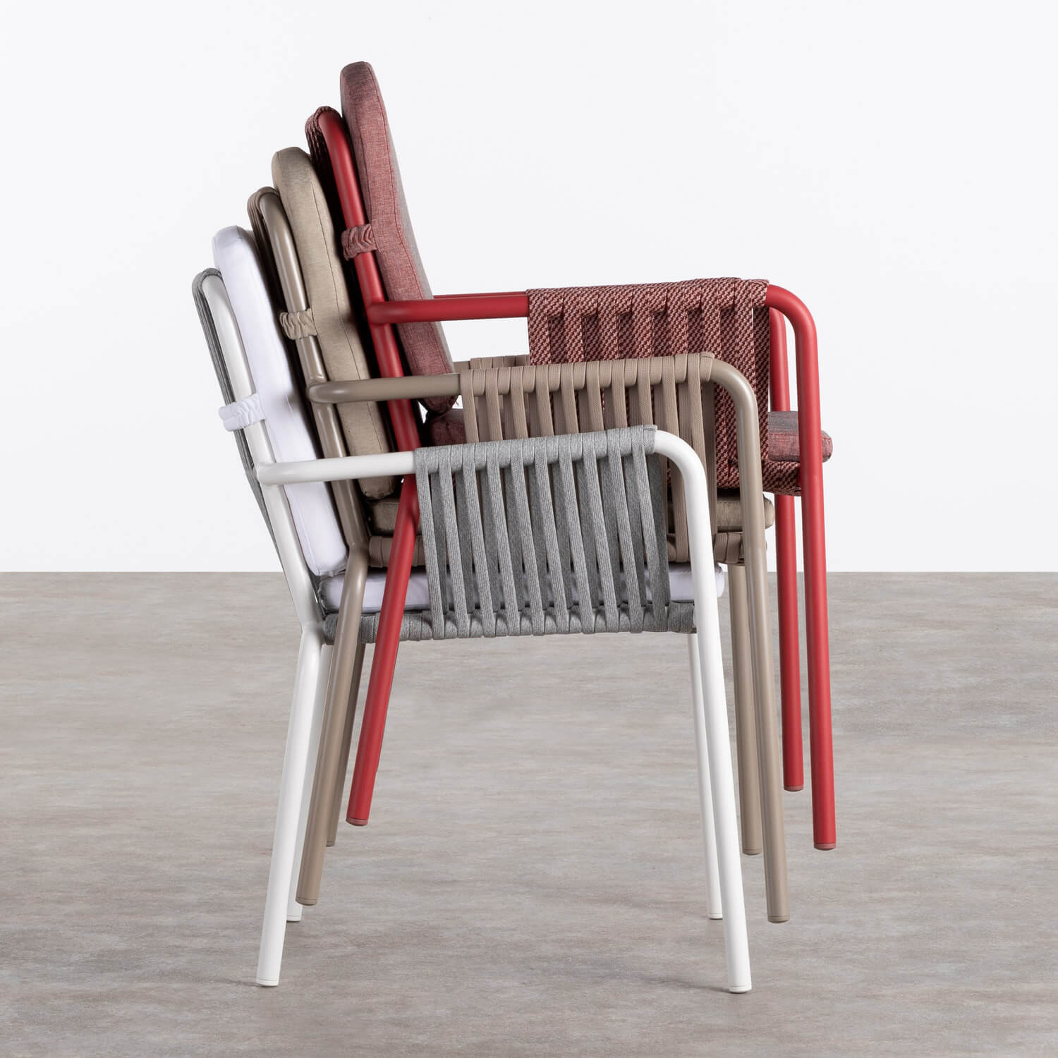 Sedia da Pranzo in Alluminio e Corda Drian , immagine della galleria 2
