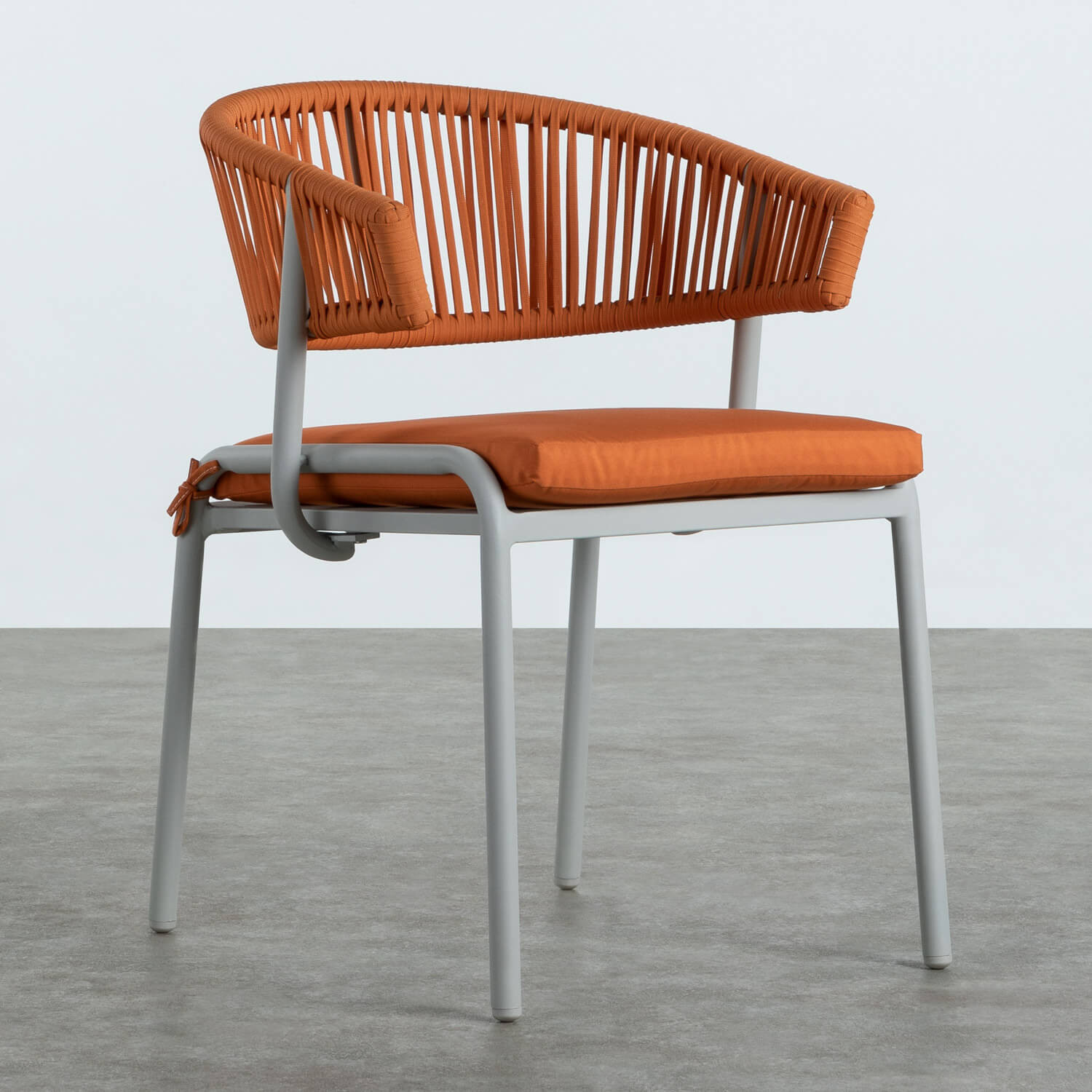 Sedia da Pranzo in Alluminio e Corda Kelra, immagine della galleria 1