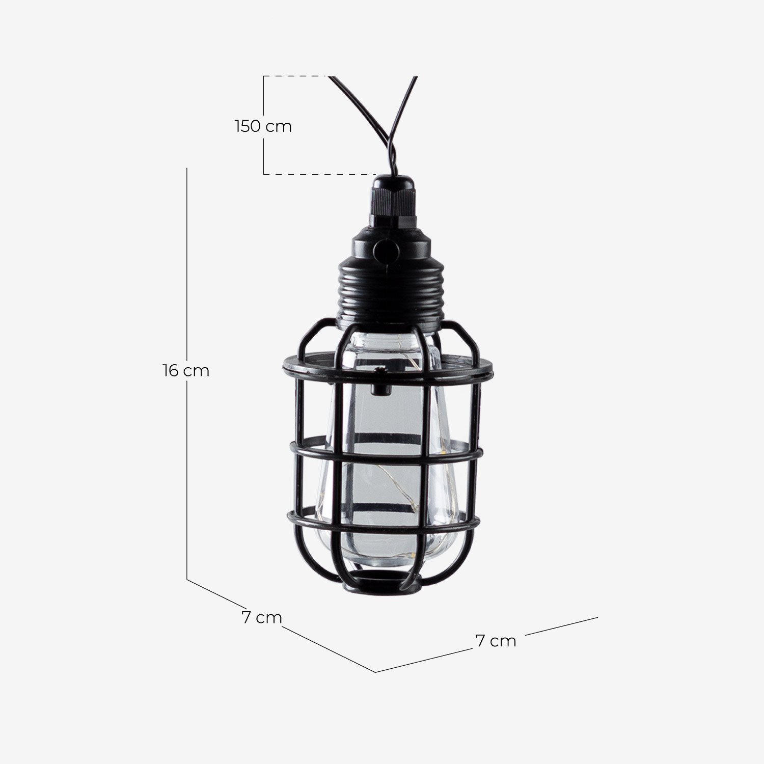 Ghirlanda Decorativa Solare in Plastica Cabo , Misure