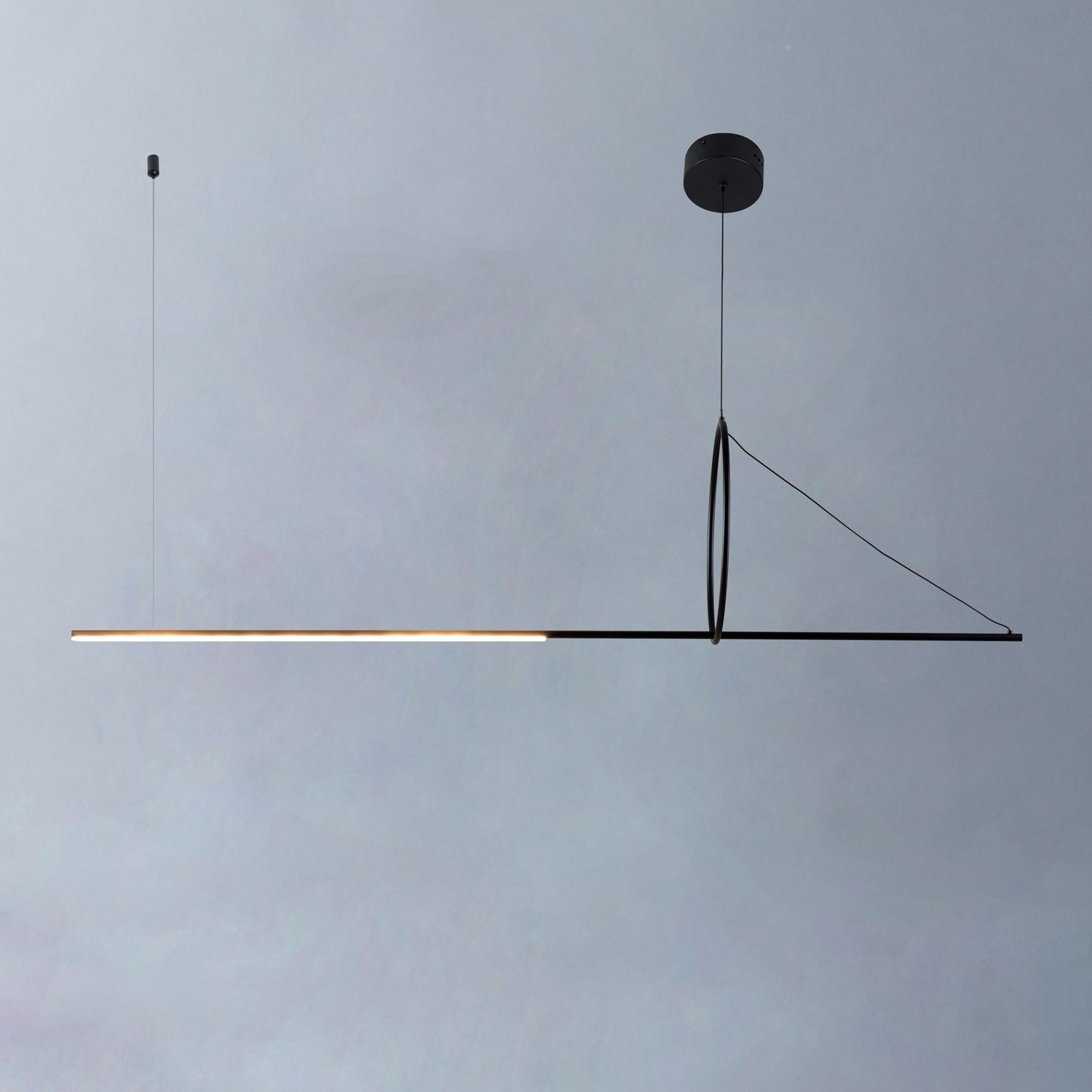 Lampada da Soffitto LED in Alluminio e Ferro con Anello Flik , immagine della galleria 2