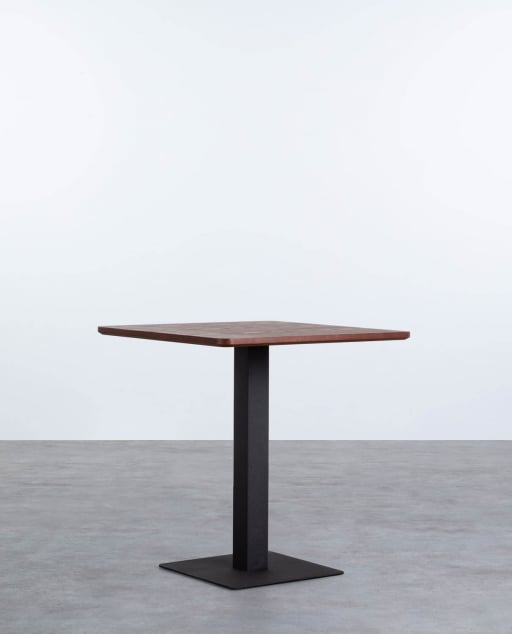 Tavolo da Bar Quadrato in Legno e Metallo (70x70 cm) Square