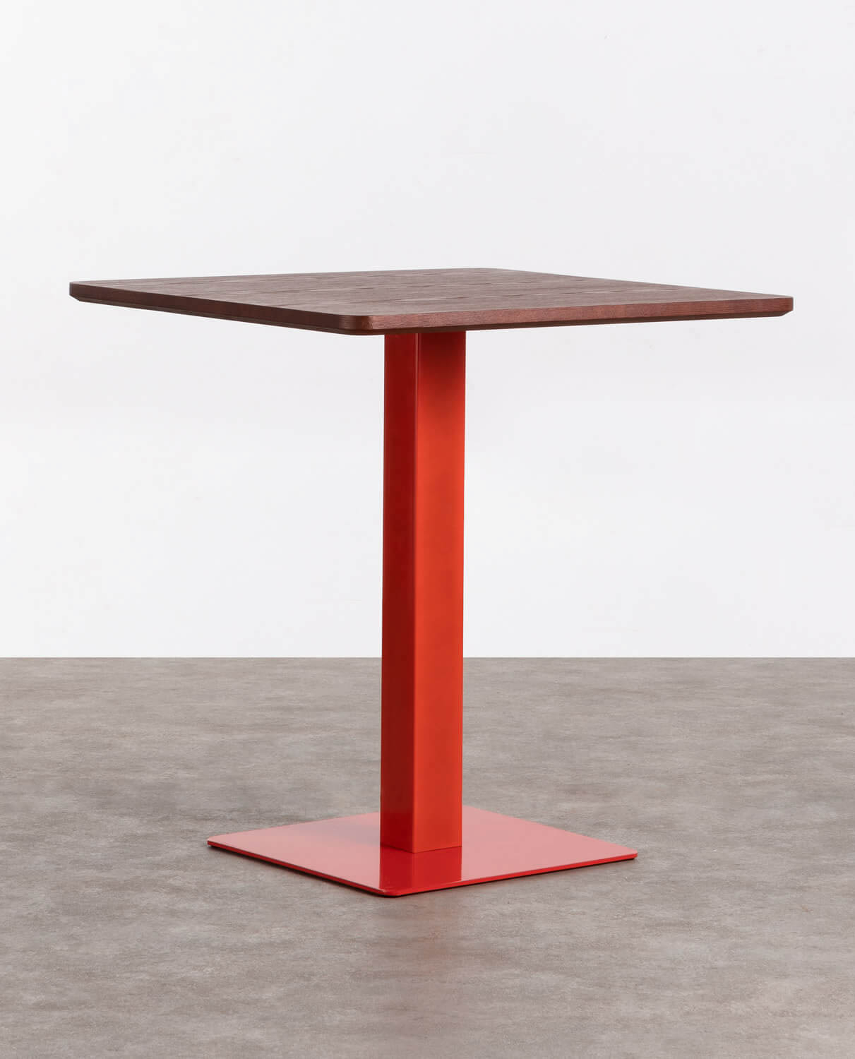 Tavolo da Bar Quadrato in Legno e Metallo (70x70 cm) Square, immagine della galleria 1