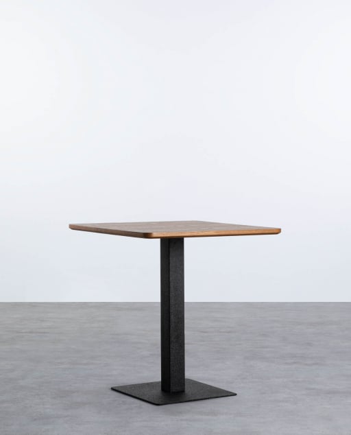 Tavolo da Bar Quadrato in Legno e Metallo (70x70 cm) Square