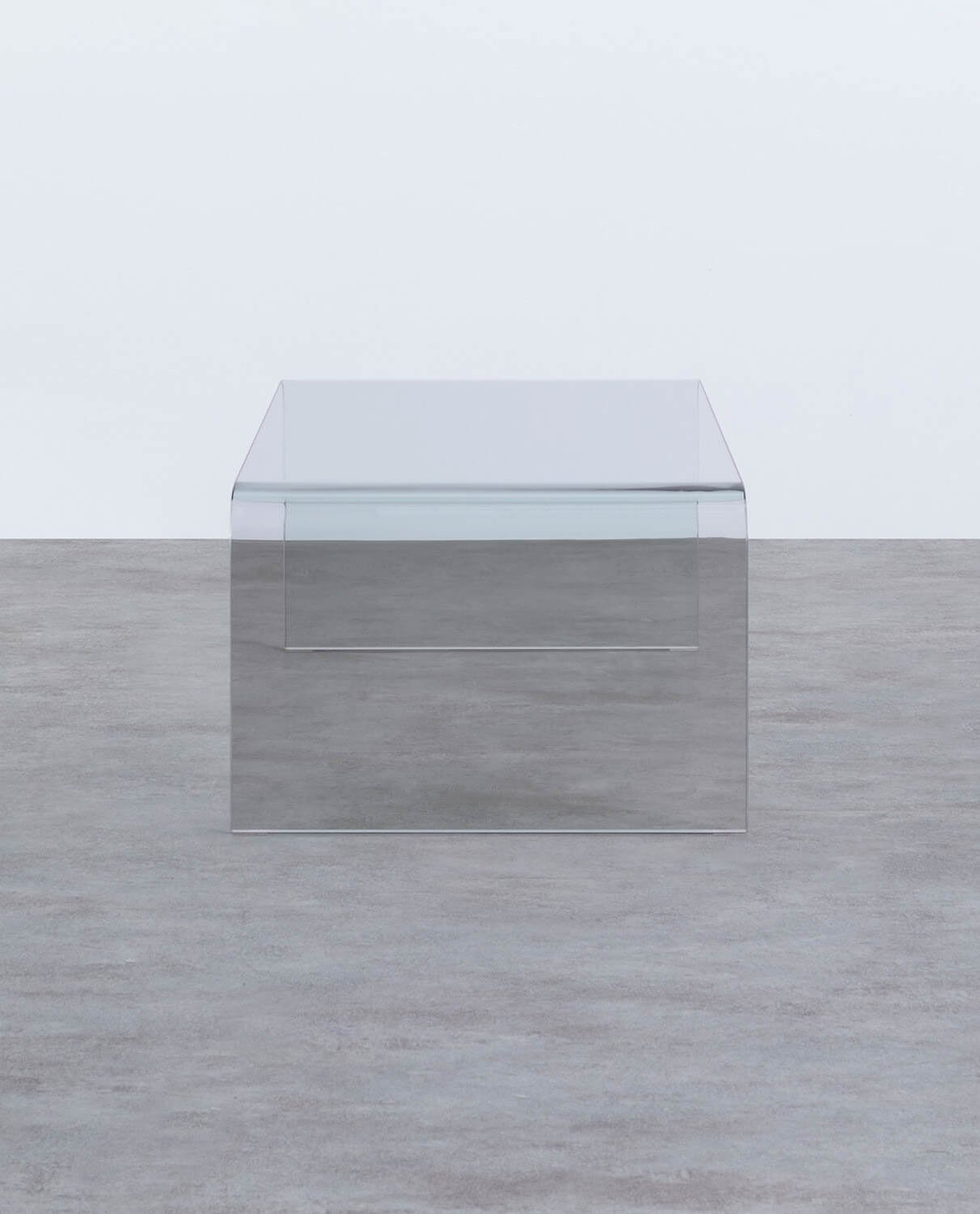 Tavolino Rettangolare in Cristallo Temperato (120x60 cm) Curve 