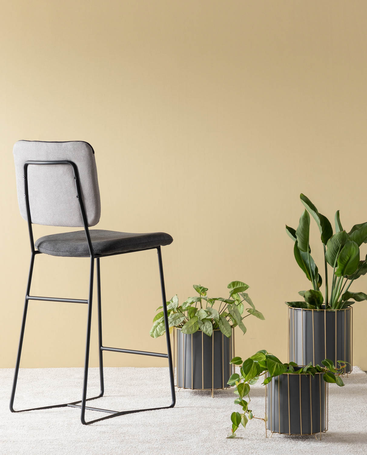 Sgabello Alto in Tessuto Lala (67,5 cm), immagine della galleria 2