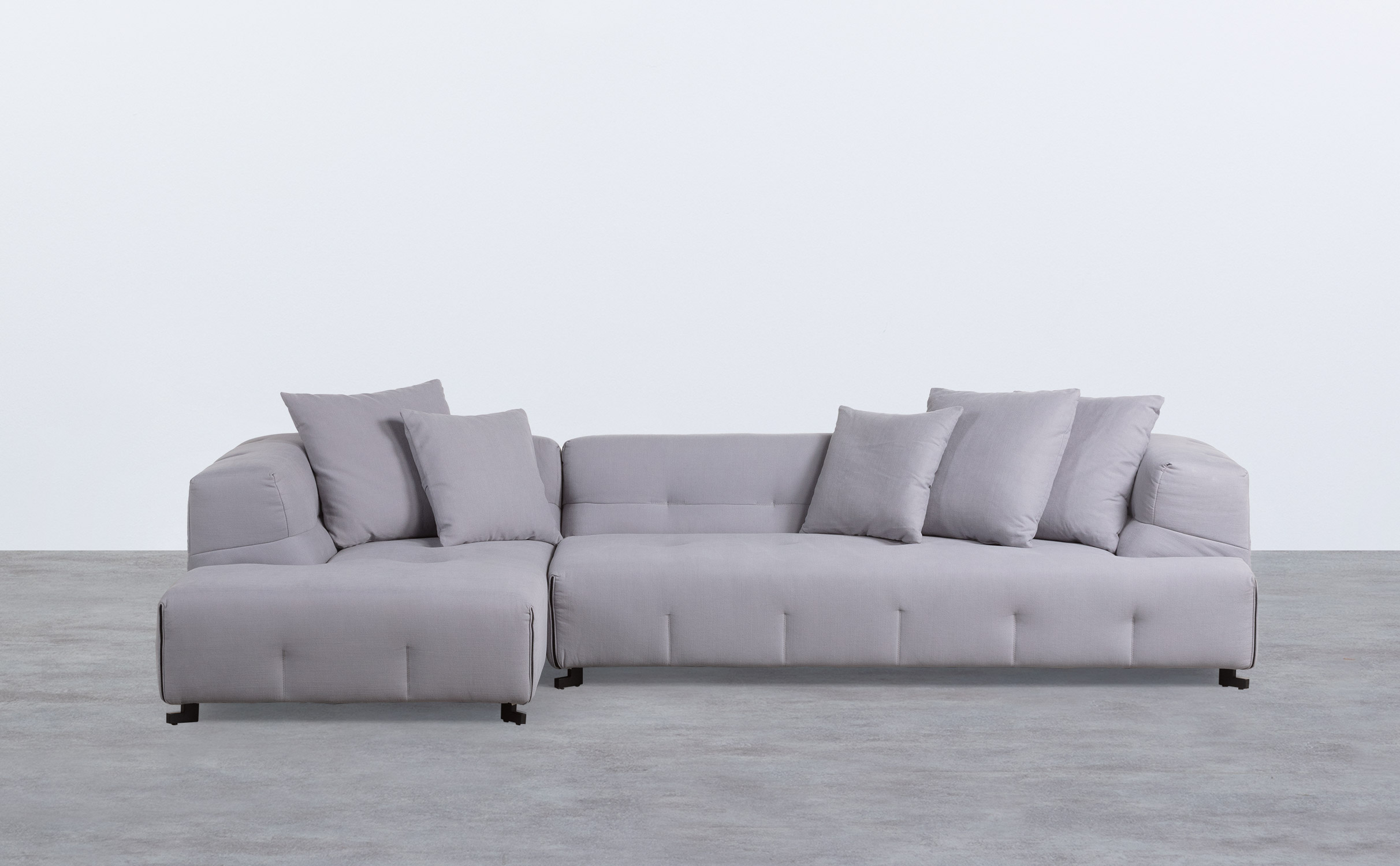 Divano Chaise Longue a Sinistra 4 Posti in Tessuto Siblau, immagine della galleria 1