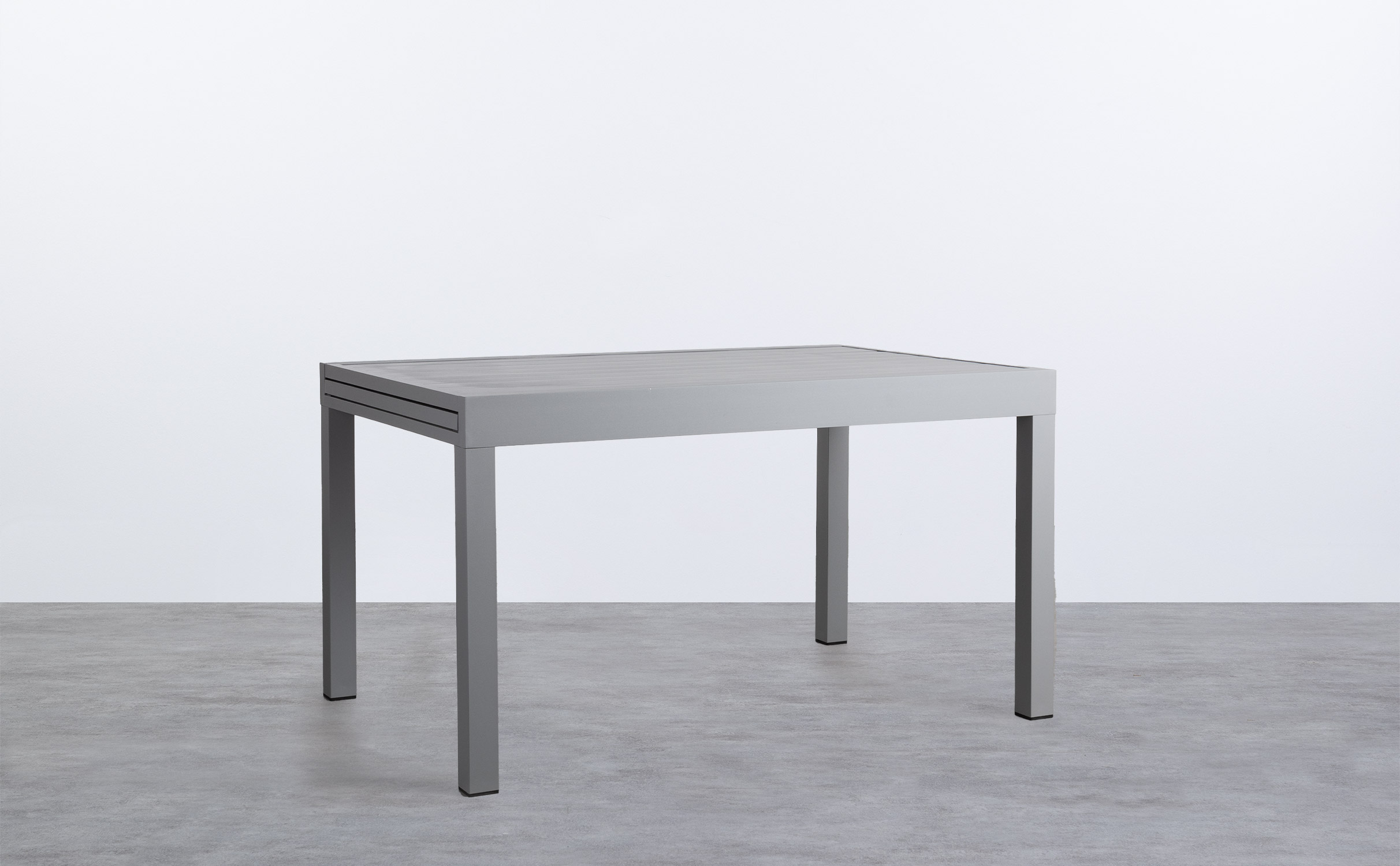 Tavolino da Esterno Alto di Design da Bar in Alluminio Quadrato