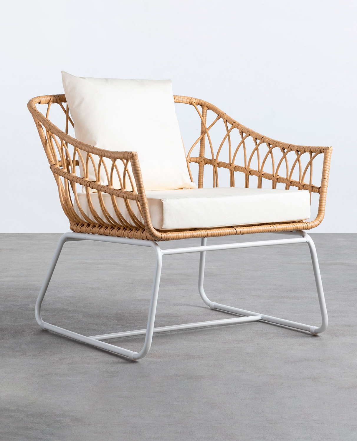 Poltrona con Braccioli in Rattan Sintetico Noli, immagine della galleria 1
