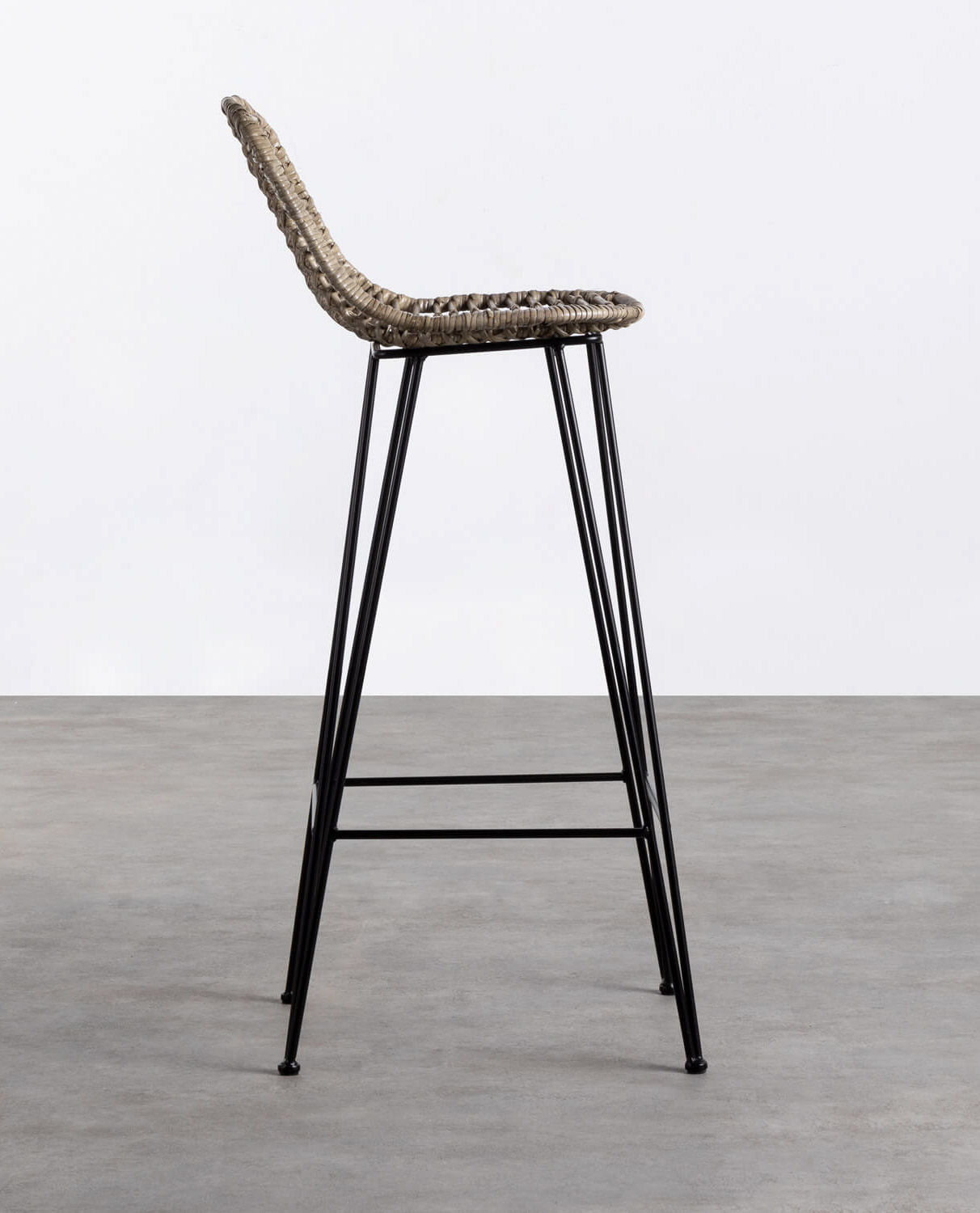 Sgabello Alto in Rattan Naturale Aire  (79 cm), immagine della galleria 2