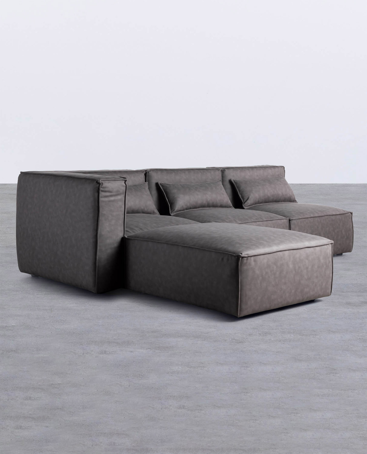 Divano Modulare di 3 Pezzi con 2 Poltrone e Pouf Kilhe, immagine della galleria 2