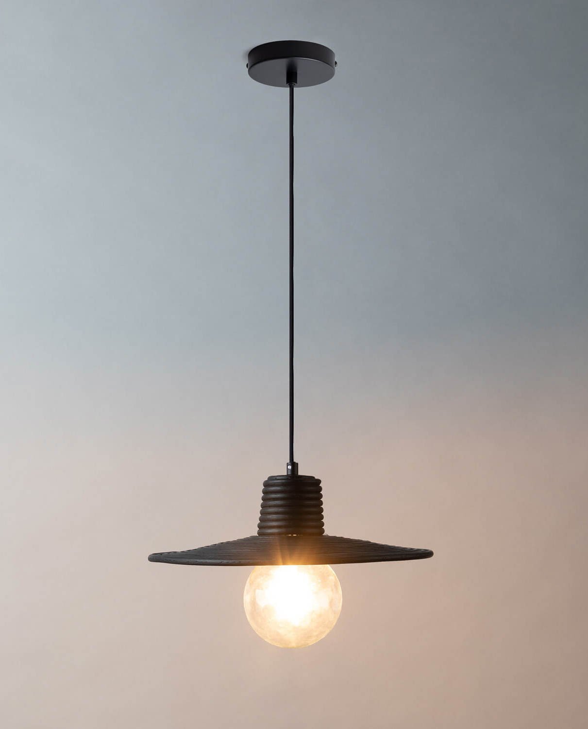 Lampada da Soffitto in Metallo e Rattan Ø35 Molly, immagine della galleria 2