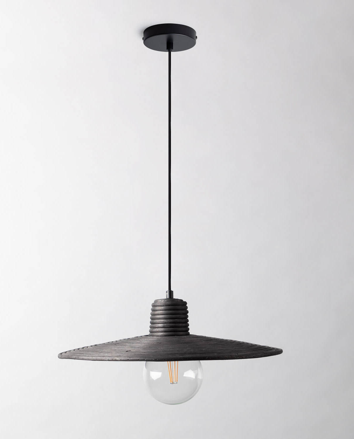 Lampada da Soffitto in Metallo e Rattan Ø46 Molly, immagine della galleria 1