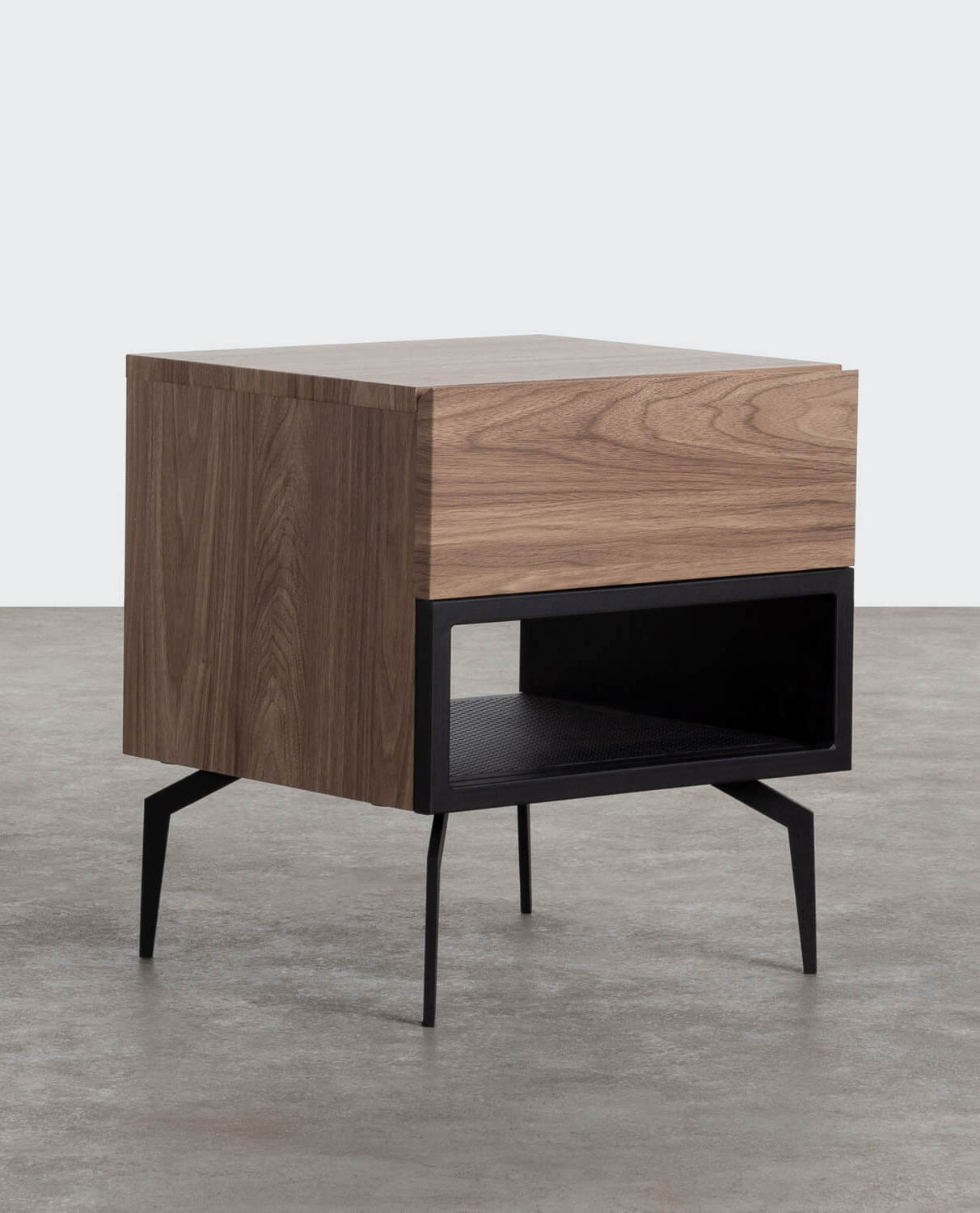 Comodino con Cassetto in MDF e Metallo Mirsela, immagine della galleria 1