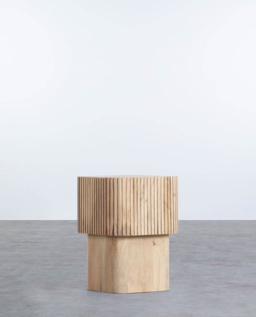 Tavolino quadrato in legno di mango (40x40 cm) Edala