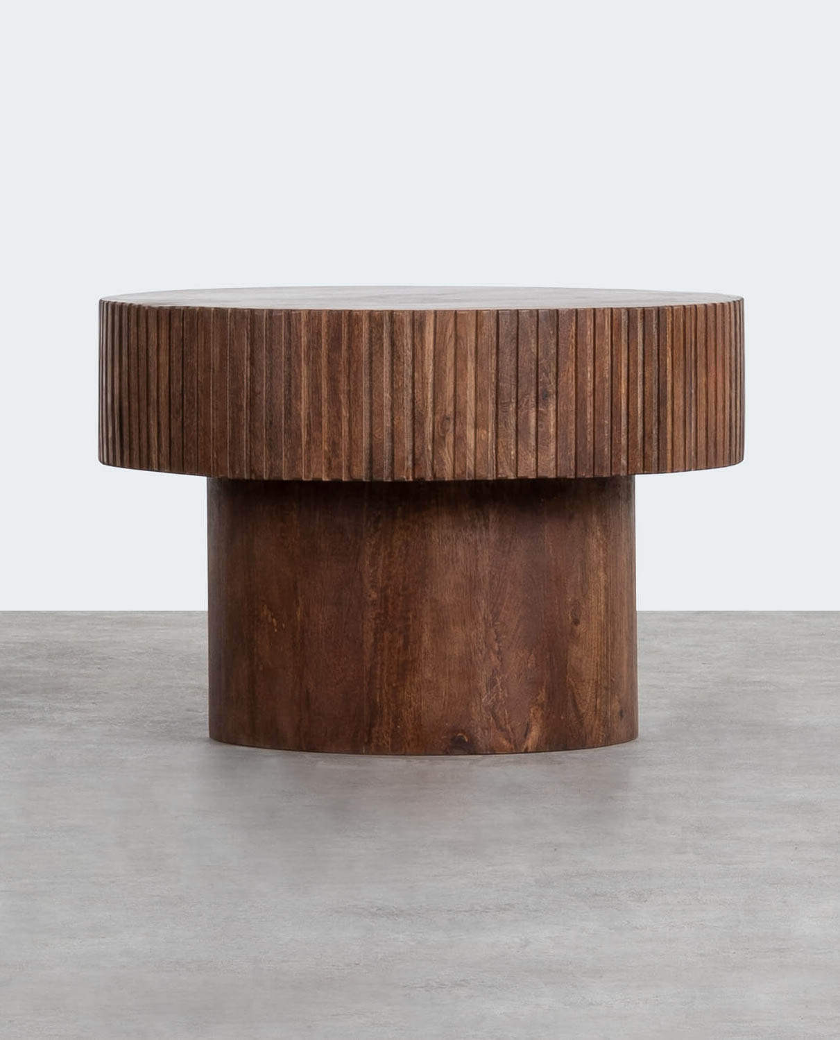 Tavolino rotondo in legno di mango (Ø60 cm) Delai, immagine della galleria 1