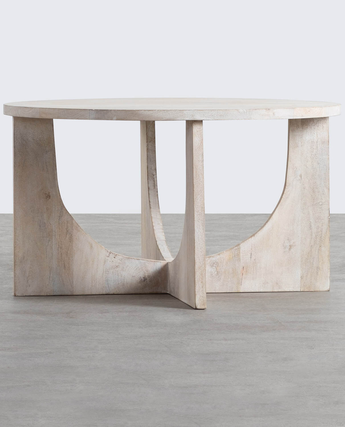 Tavolino da Caffé Rotondo in Legno di Mango (Ø80 cm) Gadiel, immagine della galleria 1