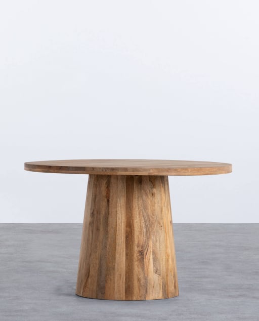 Tavolo da Pranzo Rotondo in Legno di Mango Doran (Ø120 cm) Doran