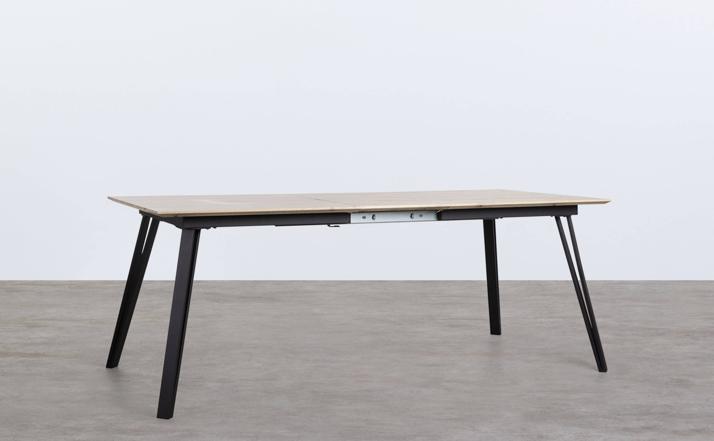 Tavolo da Pranzo Allungabile in MDF e Metallo (160-200x90 cm) Nates, immagine della galleria 1