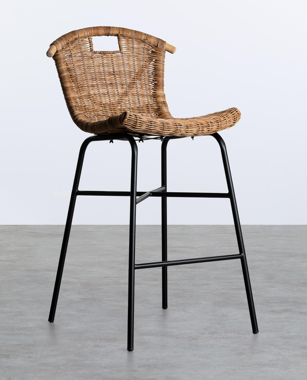 Sgabello Alto in Rattan Naturale Romas (66 cm), immagine della galleria 1
