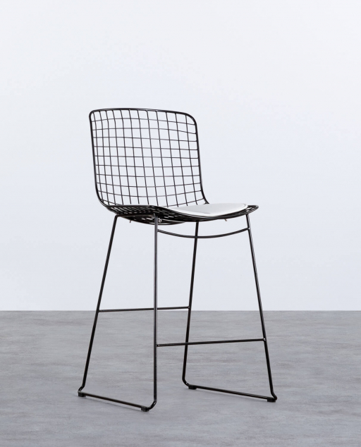 Sgabello Alto in Metallo (66 cm) Aras Schienale Alto 