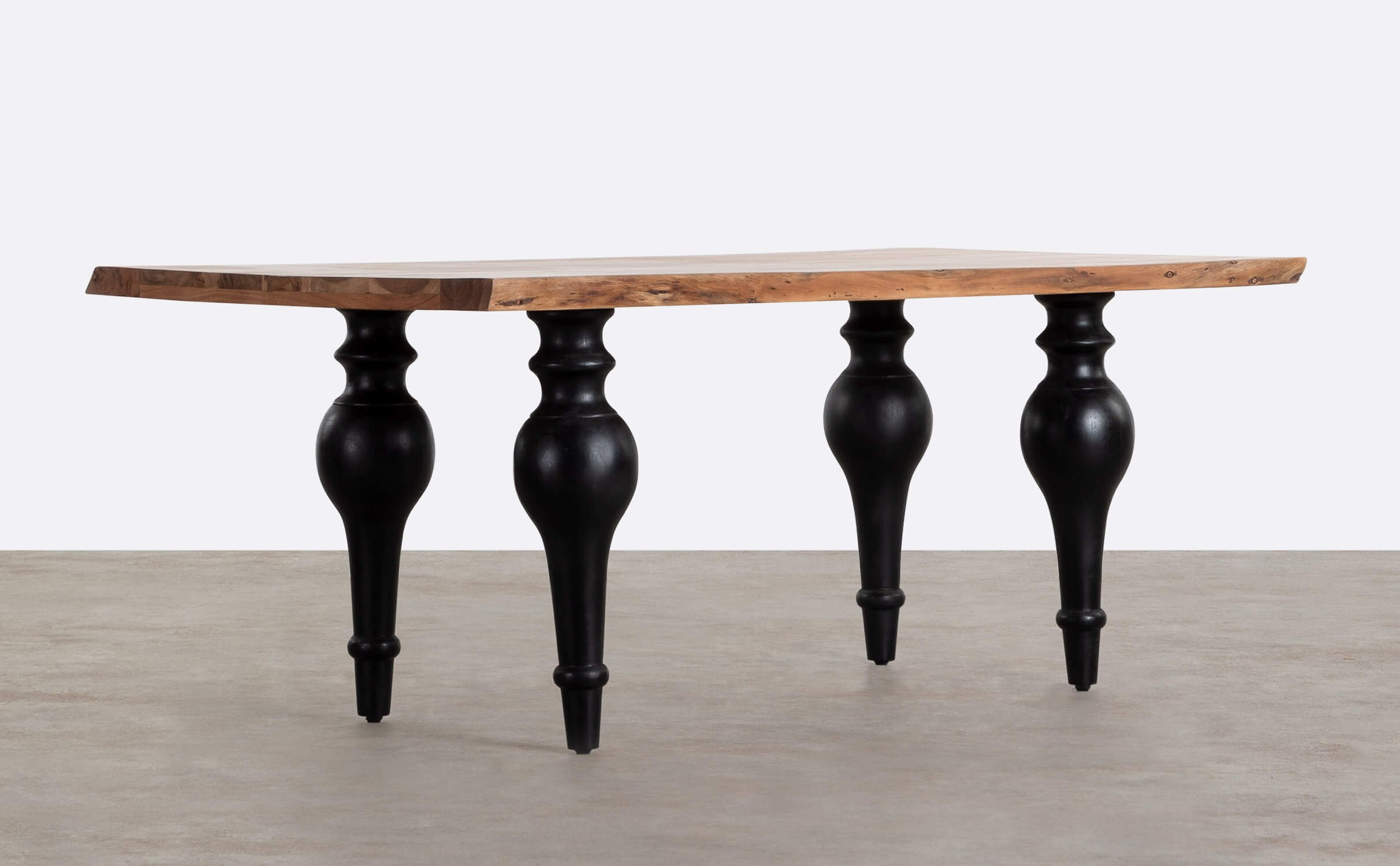 Tavolo da Pranzo Rettangolare in Legno d'Acacia (200x100 cm) Marin, immagine della galleria 1