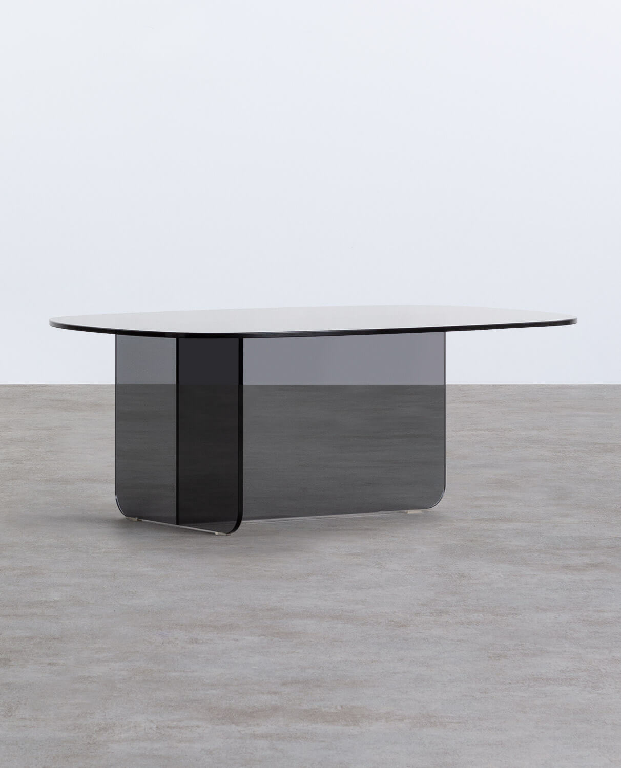 Tavolino da Caffè Ovale in Vetro Temperato (90x60 cm) Urel 