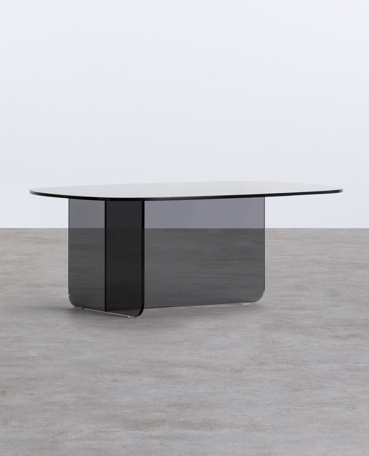 Tavolino da Caffè Ovale in Vetro Temperato (90x60 cm) Urel, immagine della galleria 1