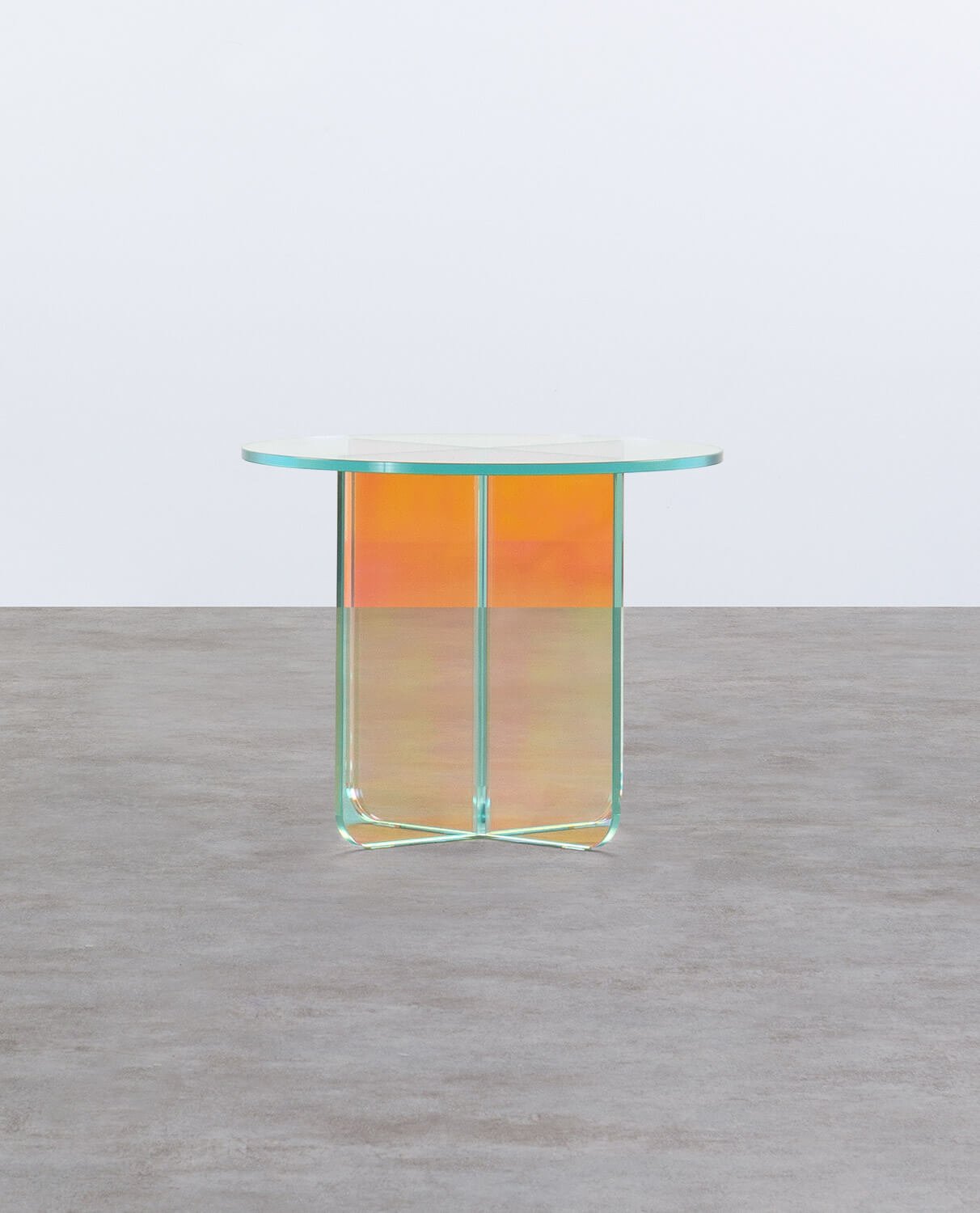 Set di Tavolini Ausiliari e da Caffé Iridescente in Vetro Temperato Iris, immagine della galleria 3