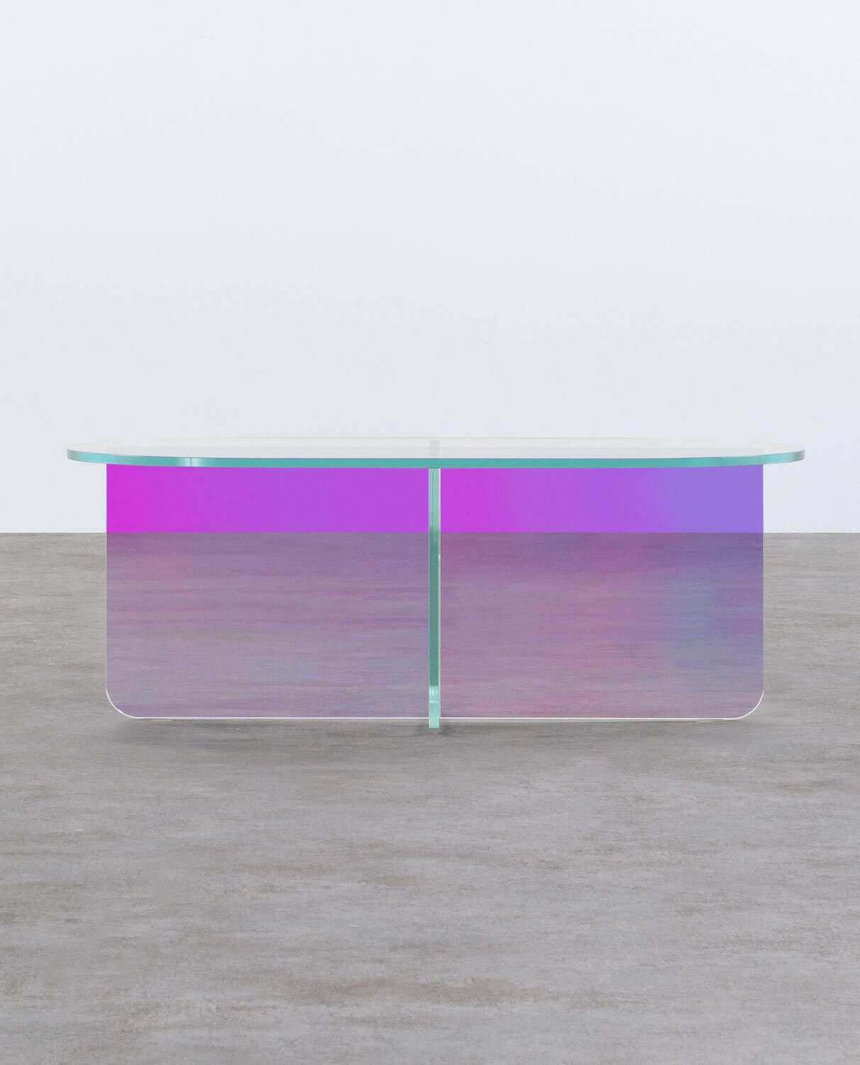 Set di Tavolini Ausiliari e da Caffé Iridescente in Vetro Temperato Iris, immagine della galleria 9