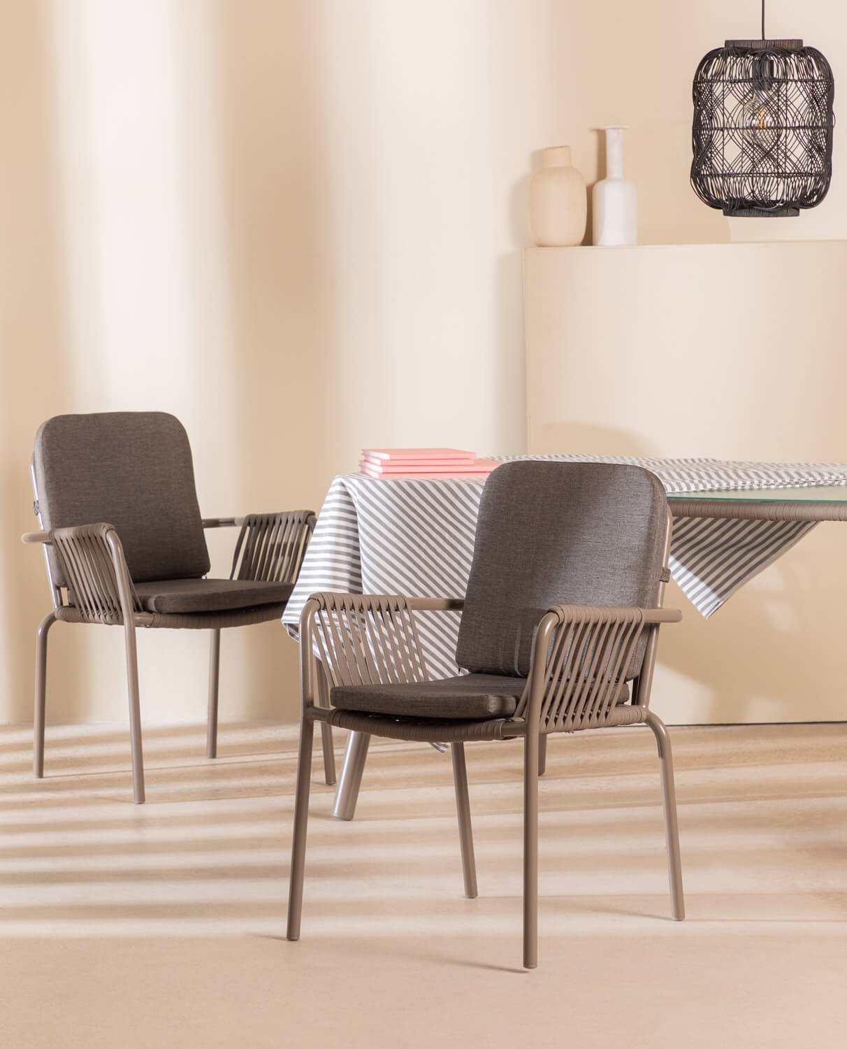 Sedia da Pranzo in Alluminio e Corda Drian , immagine della galleria 2
