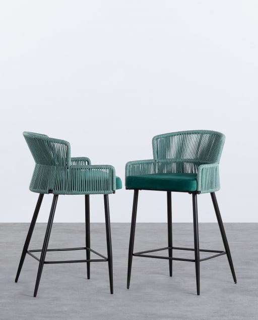 Sgabelli Alti Regolabili Per Isola Cucina O Bar - Design Beige Con Seduta Imbottita - Girevoli 360&deg; - Base Metallica