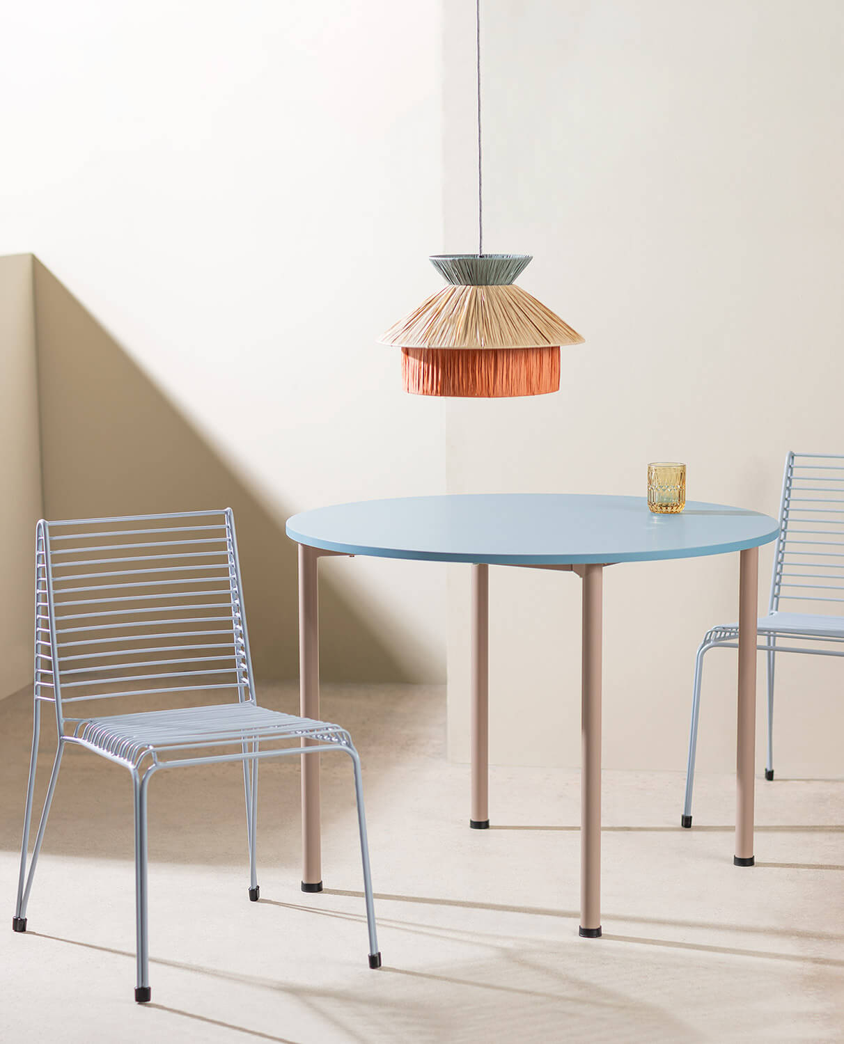 Tavolo da Pranzo Rotondo in Melamina (Ø100 cm) Dallas, immagine della galleria 2