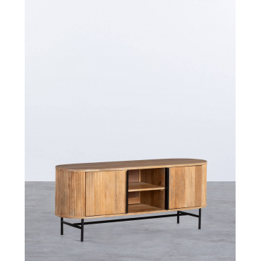 Credenza Bassa a 2 Porte in Legno di Mango Vienna 