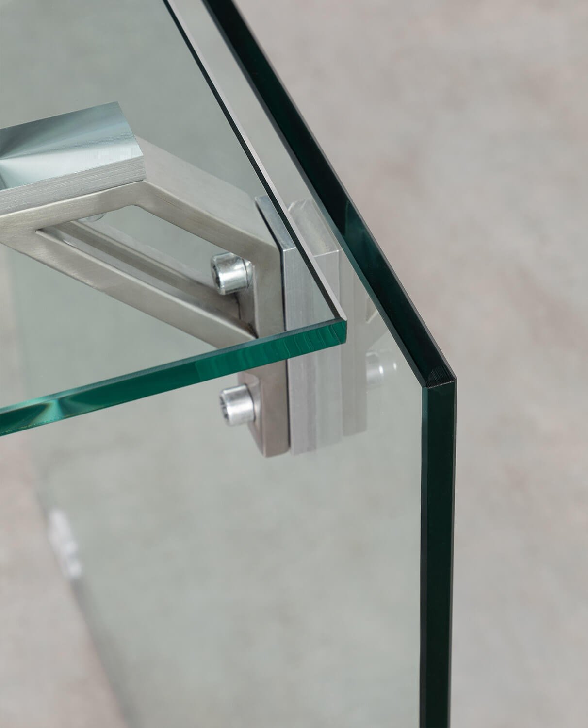 Scrivania in Vetro Temperato e Acciaio Inox (134x70 cm) Arey, immagine della galleria 8