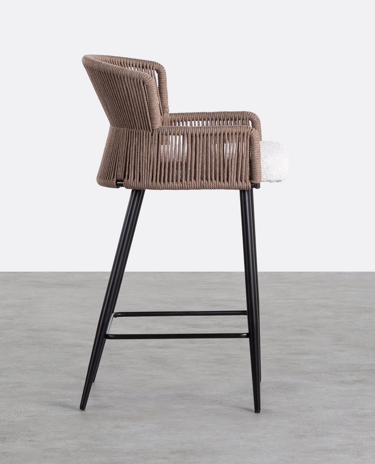 Sgabello Alto in Tessuto e Corda Drean (66 cm), immagine della galleria 2