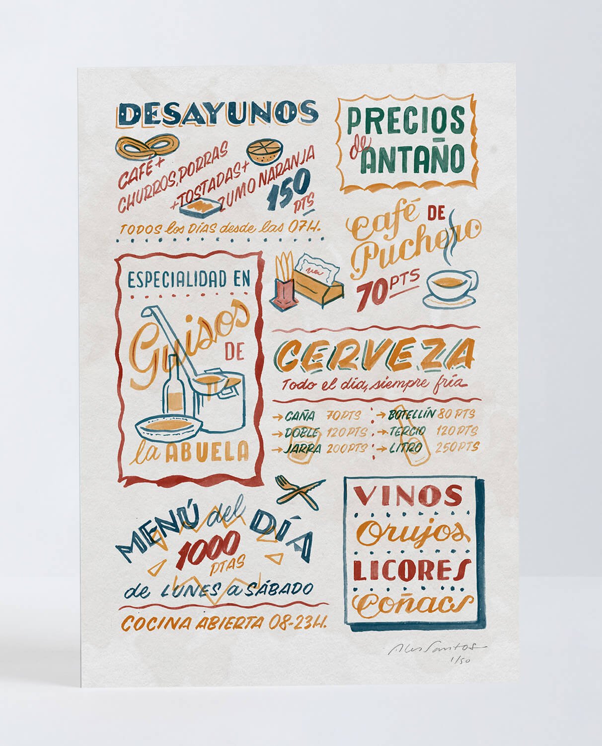 Poster Decorativo (50x70 cm) Taberna la Moderna di Ales Santos. Edizione Limitata, immagine della galleria 1