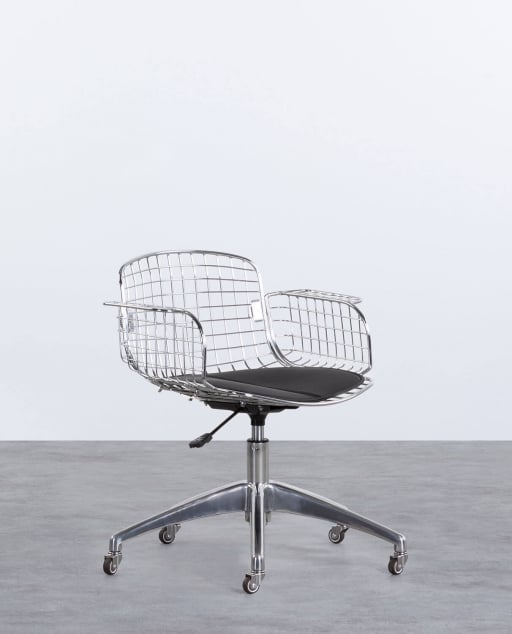 Sedia da Scrivania Vintage con Schienale Basso Aras