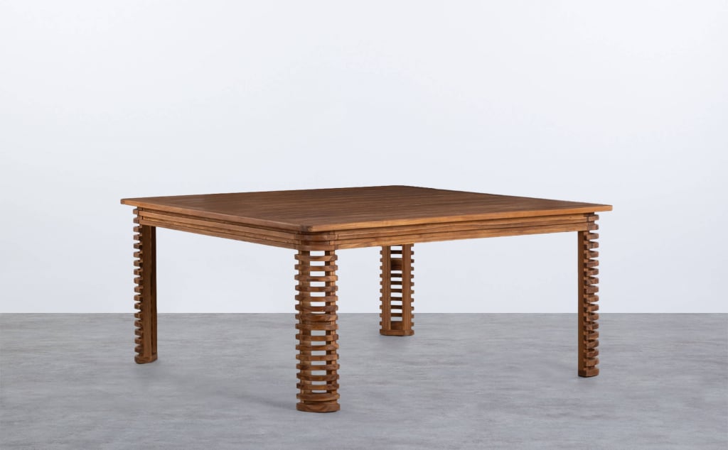 Tavolo da Esterni Quadrato (160x160 cm) in Legno d'Acacia Hazan 