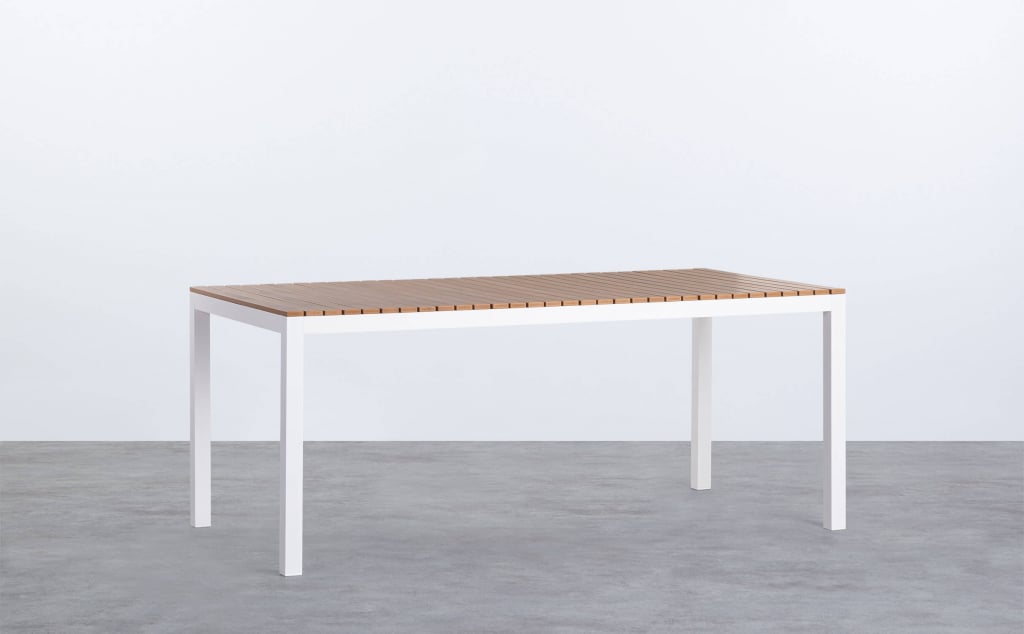 Tavolino da Esterno Alto di Design da Bar in Alluminio Quadrato