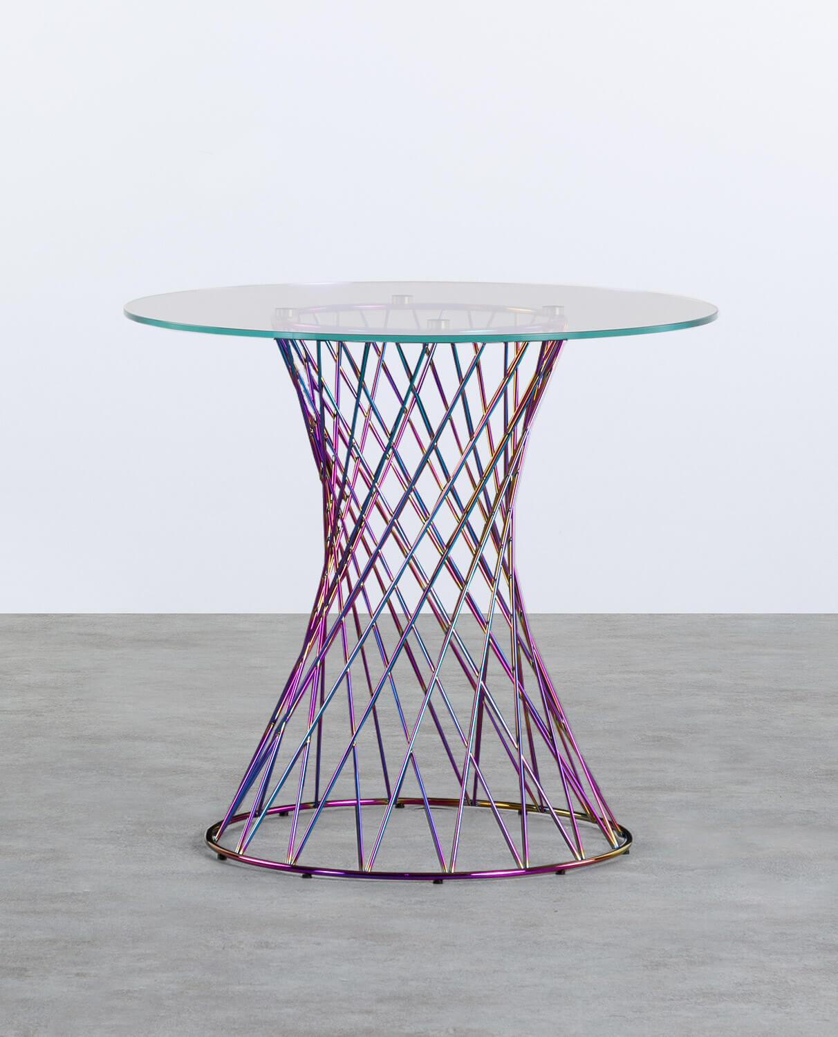 Tavolo da Pranzo Rotondo in Vetro Temperato (Ø80 cm) Mirlo , immagine della galleria 1