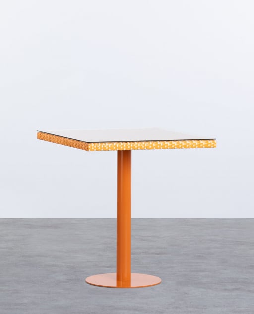 Tavolo da Esterno Quadrato in Alluminio e Vetro Temperato (70x70 cm) Roys